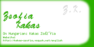 zsofia kakas business card